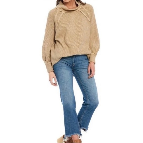 We The Free Sweaters - NWT We the Free Shes a Keeper Waffle Knit Sweater Winter Wheat